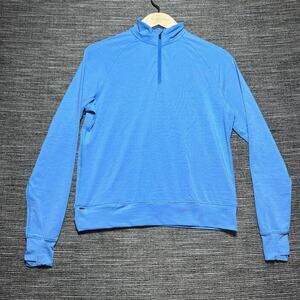 REI Co Op Sweater Women's XS Blue Stretch 1/4 Zip Active Purisuit UPF 50+ 222370
